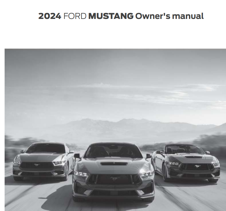 2024 Ford Mustang Owner’s Manual