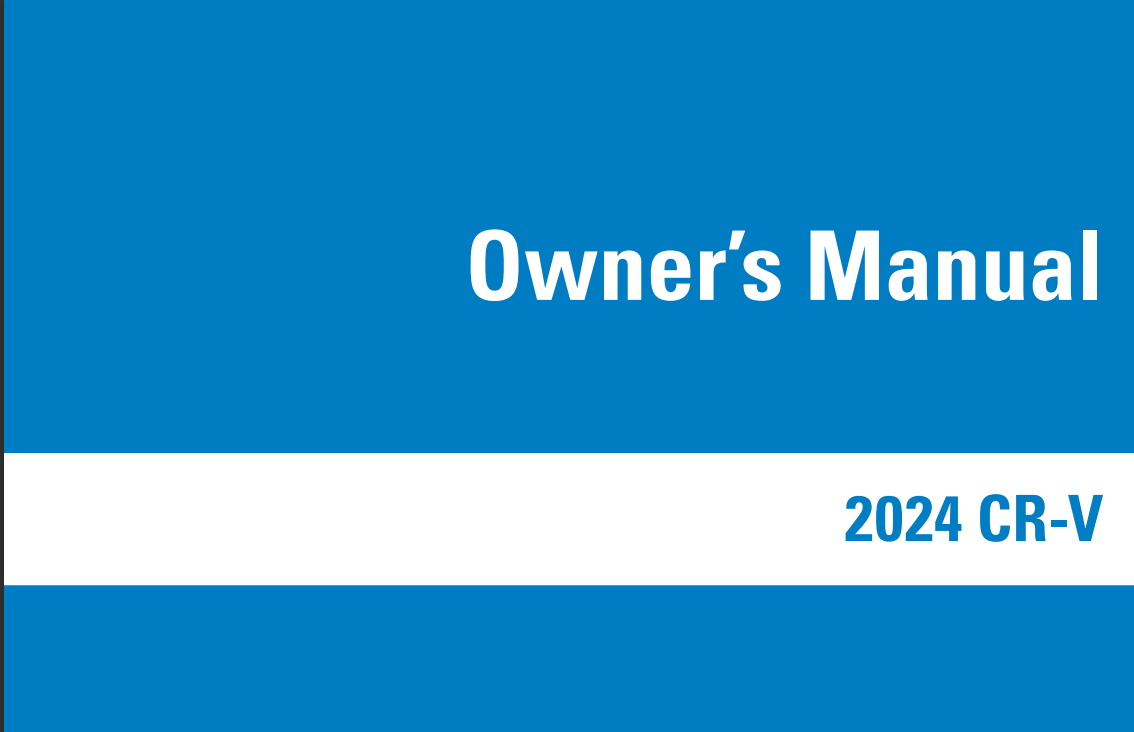 2024 Honda CR-V Owner’s Manual